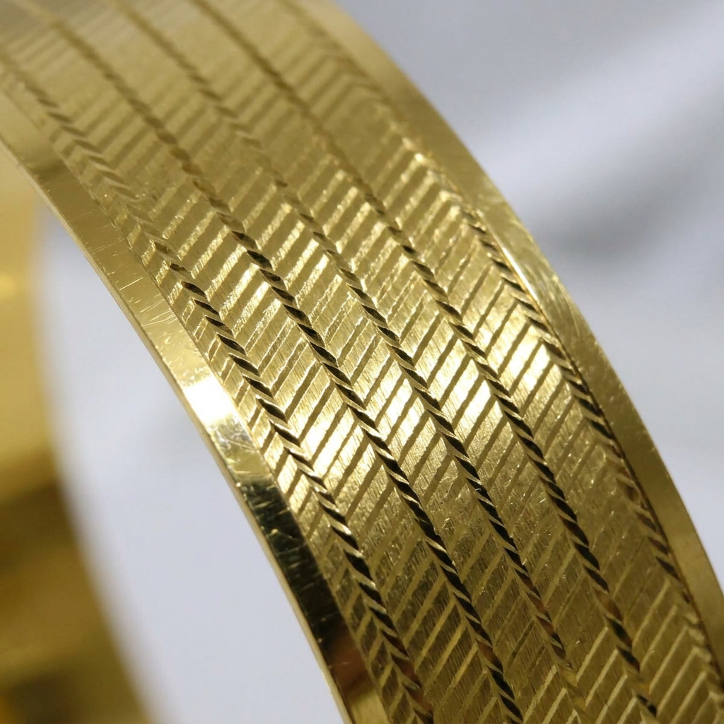 22 Ayar Altın Kaplama 1.5 cm Hasır Bilezik