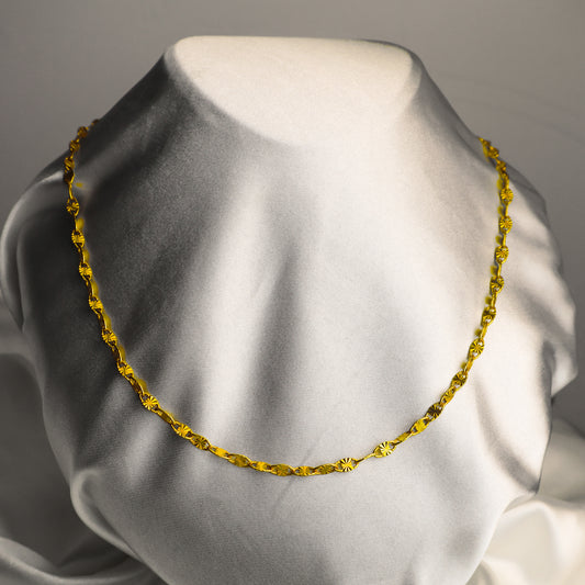 22 Ayar Altın Kaplama Ezme Zincir