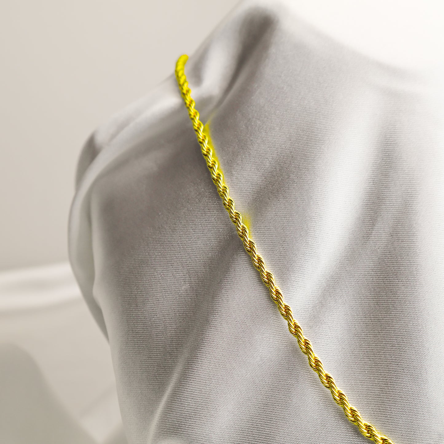 22 Ayar Altın Kaplama Halat Zincir (3 mm)