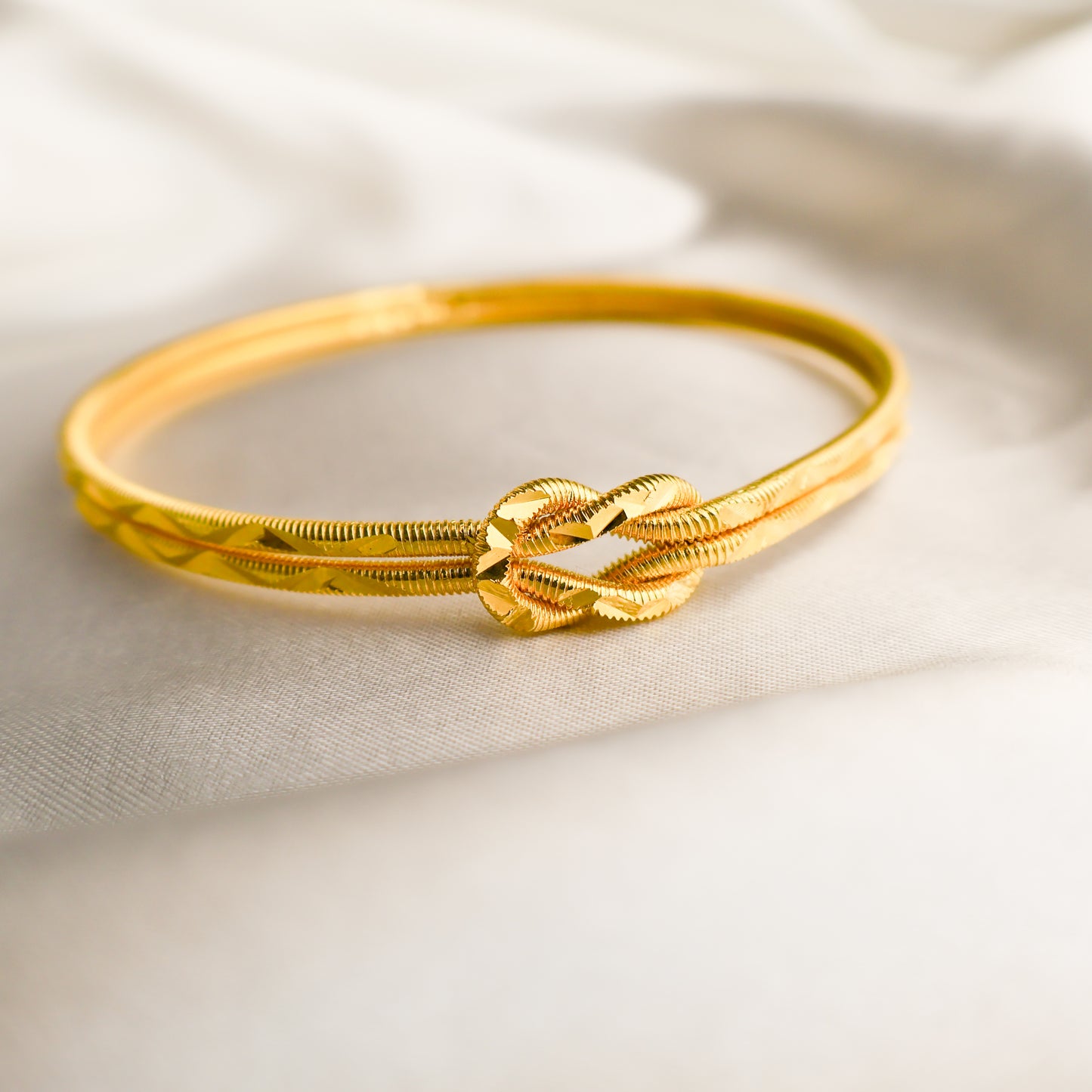 22 Ayar Altın Kaplama Düğüm Ajda Bilezik