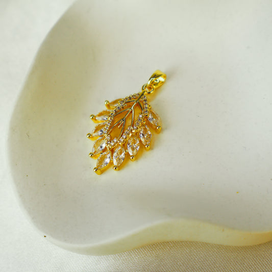 Yaprak Kolye Ucu | Gold
