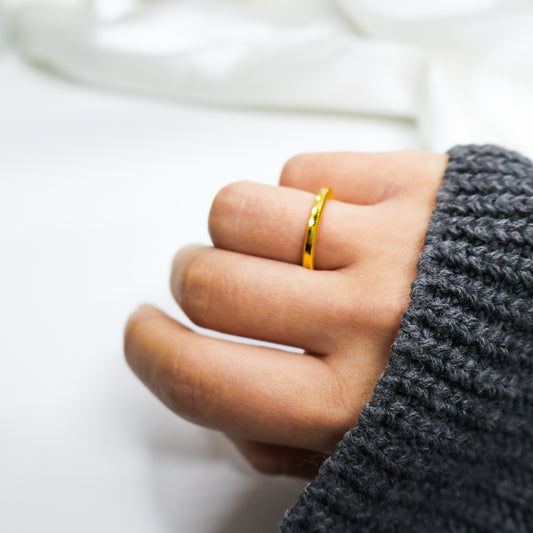 22 Ayar Altın Kaplama Ajda Yüzük