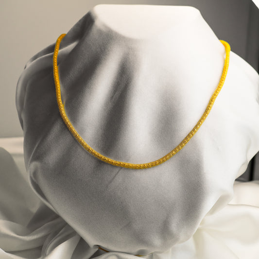 22 Ayar Altın Kaplama File Toplu Zincir